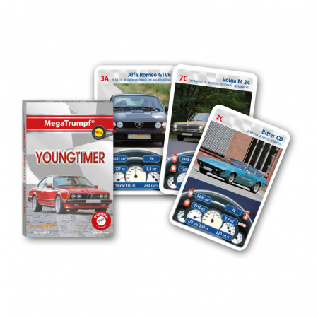 Cardgames - Joc de carti Piatnik, Megatrumpf - Youngtimer Cars, pentru 2-4 jucatori de peste 7 ani