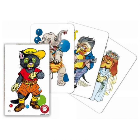 Cardgames - Joc de carti Piatnik, Pacalici - Animalute cu activitati, stil nostalgic, produs in Austria