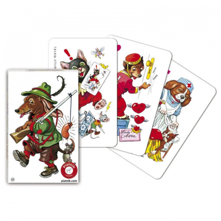 Cardgames - Joc de carti Piatnik, Pacalici - Catei, stil nostalgic, produs in Austria