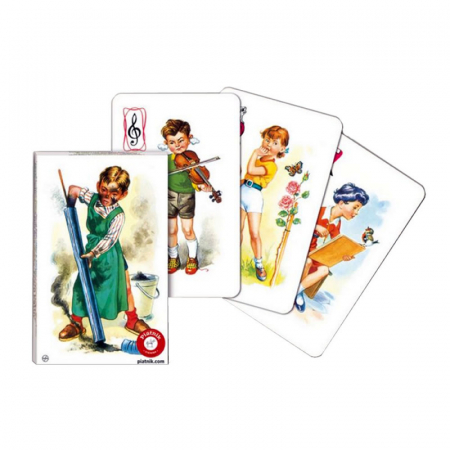 Cardgames - Joc de carti Piatnik, Pacalici - Copii cu activitati, stil nostalgic, produs in Austria