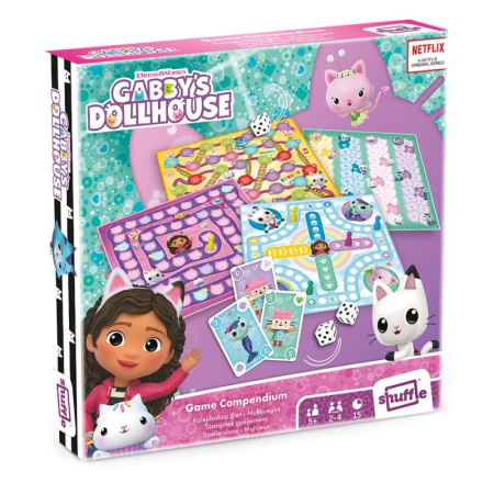 Jocuri de societate - Joc pentru copii Gabby's Dollhouse - Casuta cu Labute, pentru 2-4 jucatoare de peste 4 ani