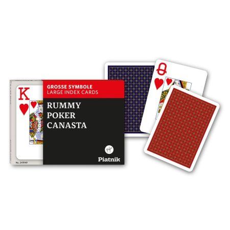 Carti de joc - Pachet dublu de carti de joc Piatnik Opti, indexuri mari