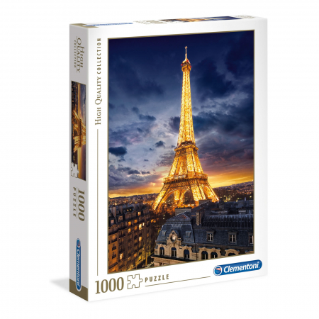 Puzzle - Puzzle Clementoni, High Quality Collection - Tour Eiffel, 1000 piese, dimensiuni 69 x 50 cm, produs in Italia