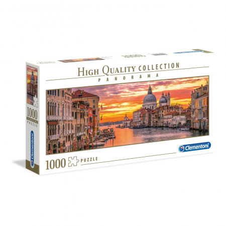 Puzzle Clementoni High Quality Collection "Venetia - Canal Grande ", 1000 piese, panoramic, dimensiuni 98 x 33 cm [0]