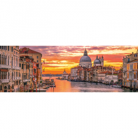 Puzzle Clementoni High Quality Collection "Venetia - Canal Grande ", 1000 piese, panoramic, dimensiuni 98 x 33 cm [1]
