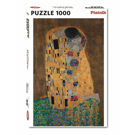 Puzzle - Puzzle Piatnik, "Gustav Klimmt - Sarutul", 1000 piese, dimensiune 68 x 48 cm, produs in Austria