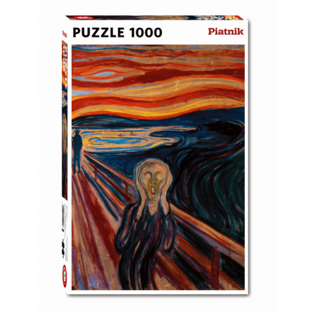 Puzzle - Puzzle Piatnik "Edvard Munch - The scream", 1000 piese, dimensiune 68 x 48 cm, produs in Austria