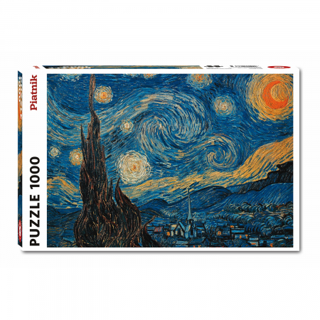 Puzzle - Puzzle Piatnik "Van Gogh - Noaptea instelata", 1000 piese, dimensiune 68 x 48 cm, produs in Austria