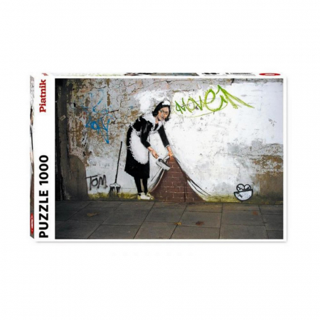 Puzzle - Puzzle Piatnik "Banksy - The Maid", 1000 piese, dimensiune 68 x 48 cm, produs in Austria