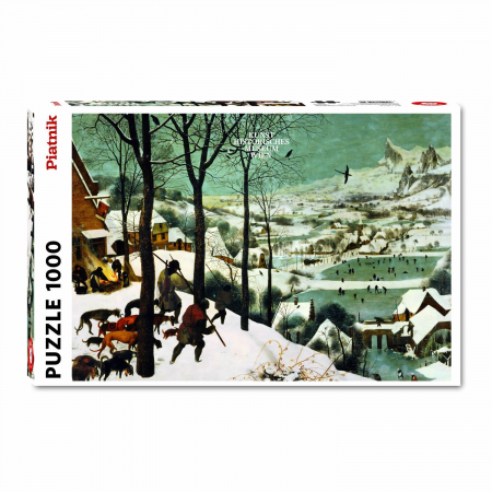Puzzle - Puzzle Piatnik "Pieter Bruegel cel Batran - Vanatori in zapada", 1000 piese, dimensiune 68 x 48 cm, produs in Austria
