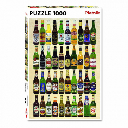 Puzzle - Puzzle Piatnik "Sticle cu bere", 1000 piese, dimensiune 68 x 48 cm, produs in Austria