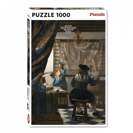 Puzzle pentru copii - Puzzle Piatnik "Vermeer - The Art of Painting", 1000 piese, dimensiune 68 x 48 cm, produs in Austria
