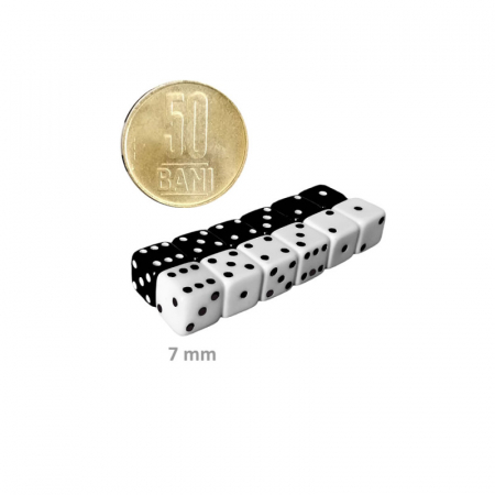Zaruri - Set 12 zaruri 7 mm bine finisate, pentru Table si alte jocuri