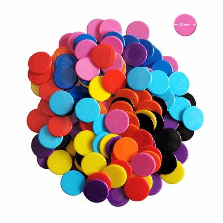 Set 160 jetoane pentru jocuri, diametru 22 mm, in 8 culori [0]