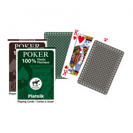 Carti de joc poker - Set 2 pachete de carti de joc Piatnik, Poker, 100% plastic