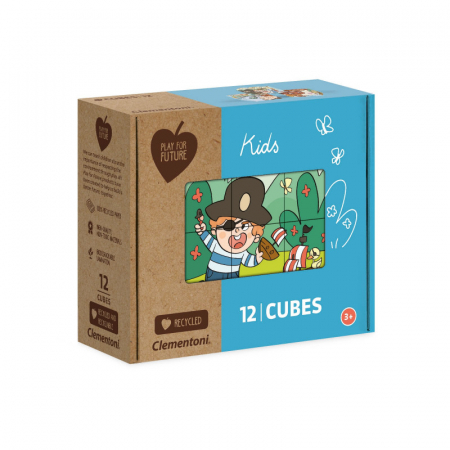 Puzzle pentru copii - Set 6 Puzzle-uri cu 12 Cuburi Clementoni, Kids, pentru copii de peste 3 ani