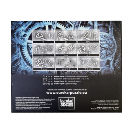 Set 9 puzzle-uri metalice Eureka, Steam Punk - colectia BLUE [1]