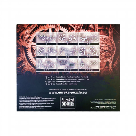 Set 9 puzzle-uri metalice Eureka, Steam Punk - colectia RED [1]
