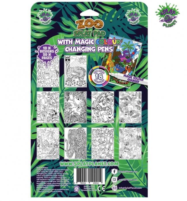 Carte de colorat cu markere magice - Zoo [3]