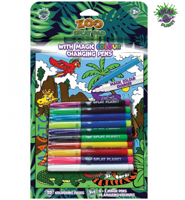 Carte de colorat cu markere magice - Zoo [2]