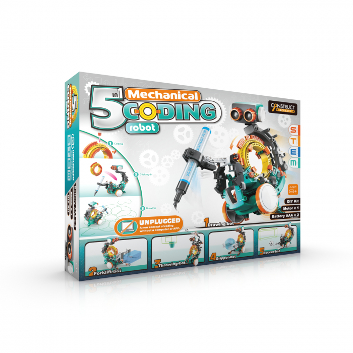 Coding Robot 5 in 1 Mecanic - Kit de constructie (EN)