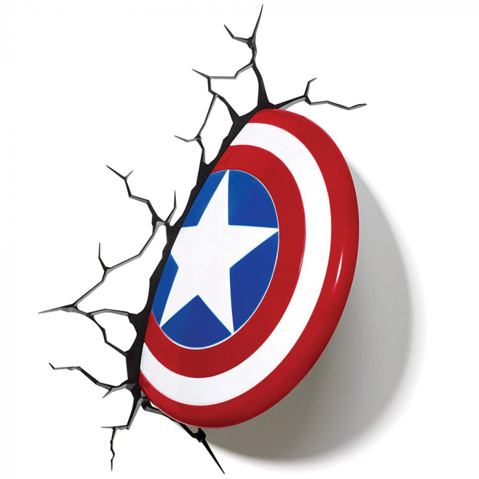 Lampa 3D Marvel - Captain America