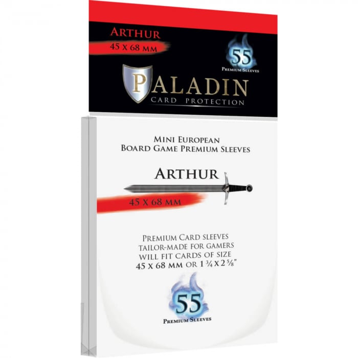 Paladin Card Sleeves: Arthur - Mini European, 4.5 x 6.8 cm [1]