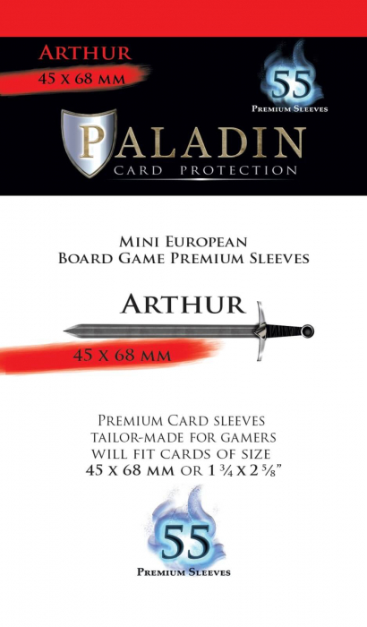 Paladin Card Sleeves: Arthur - Mini European, 4.5 x 6.8 cm [2]