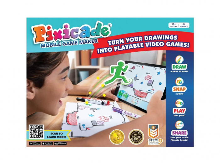 Pixicade - Kit creativ pentru transformarea desenelor copiilor in jocuri video pentru telefon sau tableta