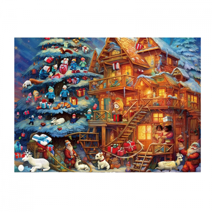 Puzzle 1000 piese - Casa magica de Craciun