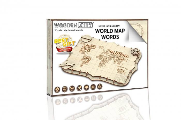Puzzle 3D - Harta Lumii in cuvinte [3]