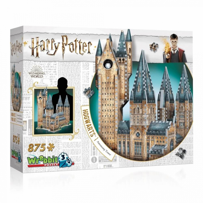 Puzzle 3D Wrebbit Harry Potter – Astronomy Tower (875 piese) (875 reduceri cadouri de Mos Nicolae & Mos Crăciun 2021