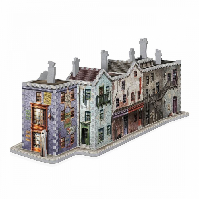 Puzzle 3D Wrebbit Harry Potter - Diagonal Alley (450 piese) [3]