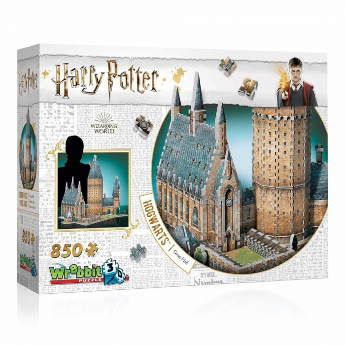  Puzzle 3D Wrebbit Harry Potter - Great Hall (850 piese) 