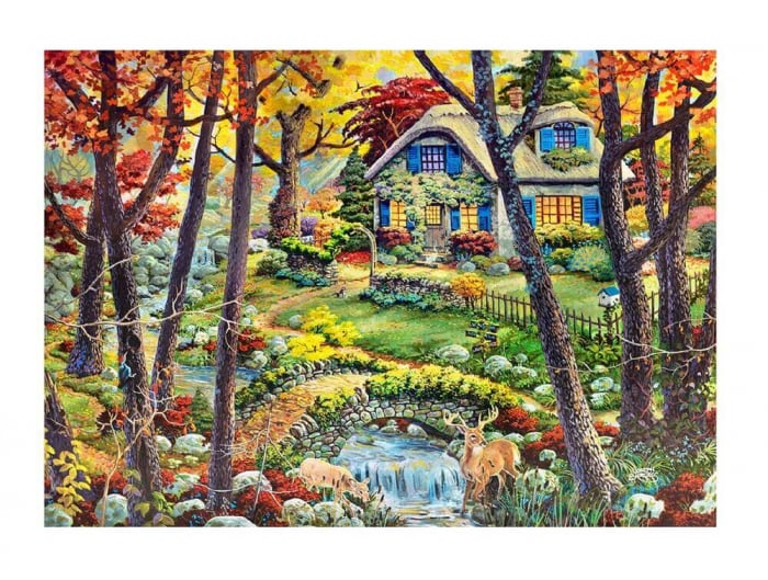 Puzzle din lemn – A Cottage in the Woods – 200 piese (piese reduceri cadouri de Mos Nicolae & Mos Crăciun 2021