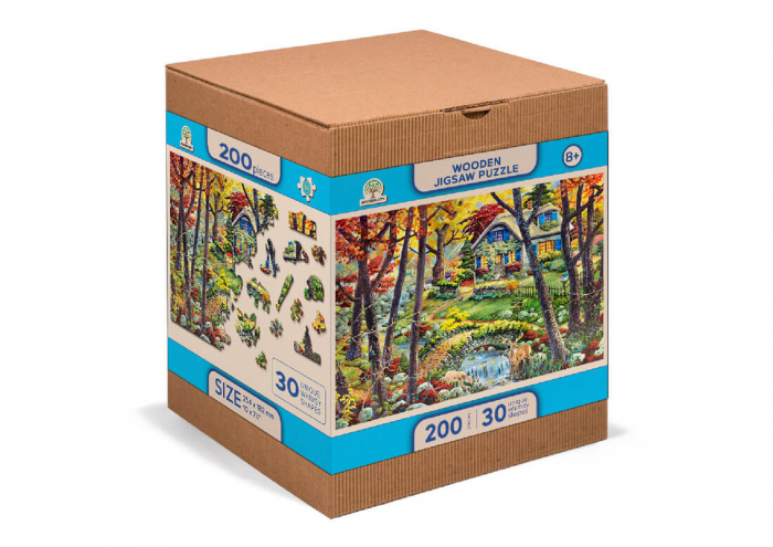 Puzzle din lemn - A Cottage in the Woods - 200 piese [5]