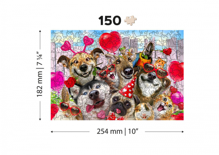 Puzzle din lemn - Party Time - 150 piese [7]