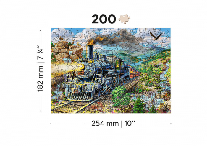 Puzzle din lemn - Railway - 200 piese [7]