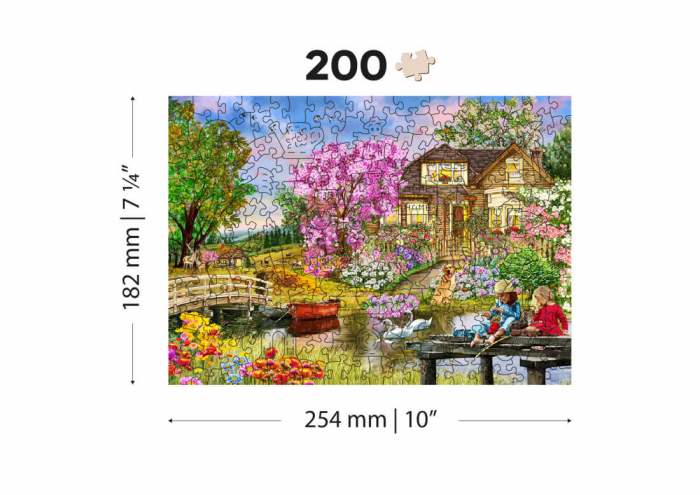 Puzzle din lemn - Springtime Cottage - 200 piese [7]