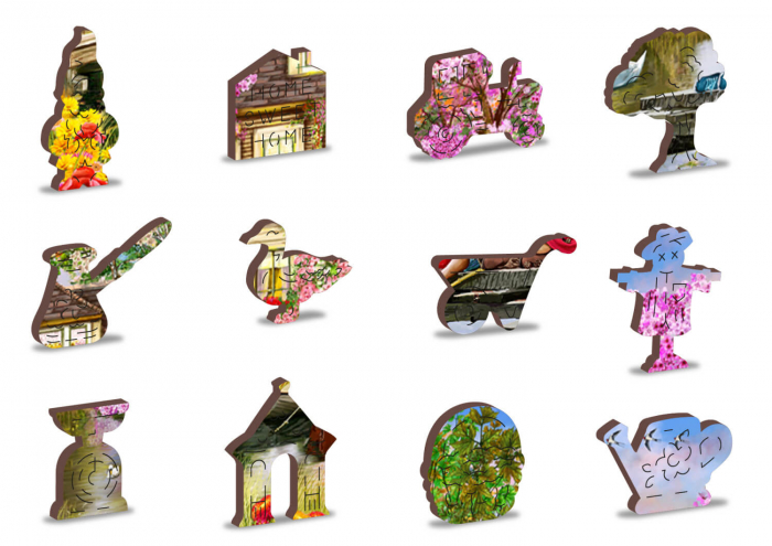 Puzzle din lemn - Springtime Cottage - 200 piese [5]