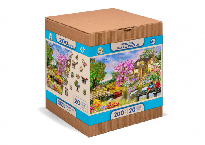 Puzzle din lemn - Springtime Cottage - 200 piese [4]