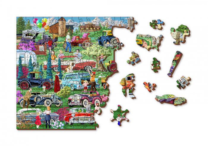 Puzzle din lemn - Vintage Cars - 200 piese [6]