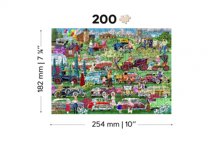 Puzzle din lemn - Vintage Cars - 200 piese [7]