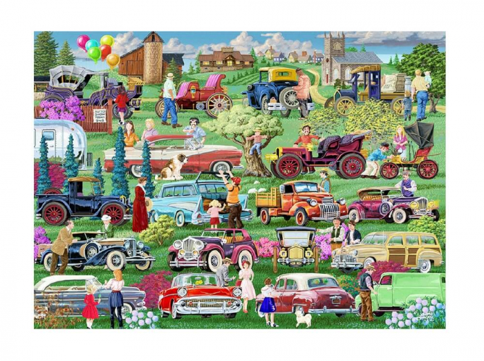 Puzzle din lemn – Vintage Cars – 200 piese (piese reduceri cadouri de Mos Nicolae & Mos Crăciun 2021