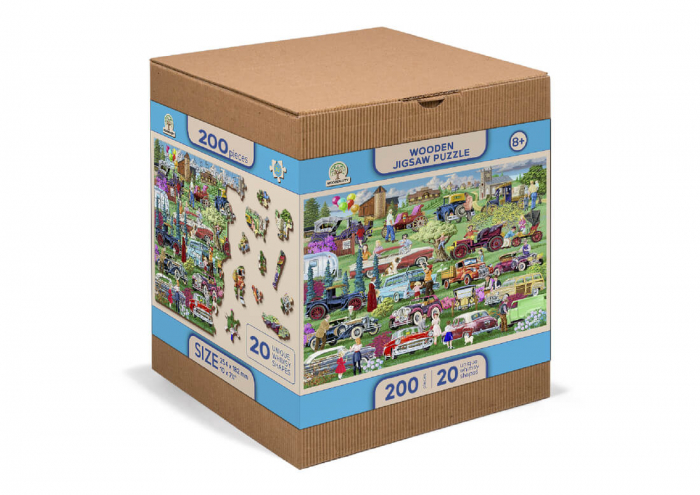 Puzzle din lemn - Vintage Cars - 200 piese [5]