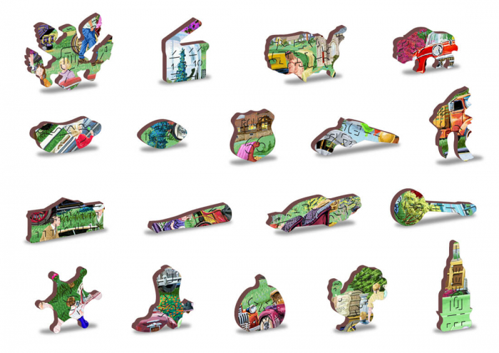 Puzzle din lemn - Vintage Cars - 200 piese [4]