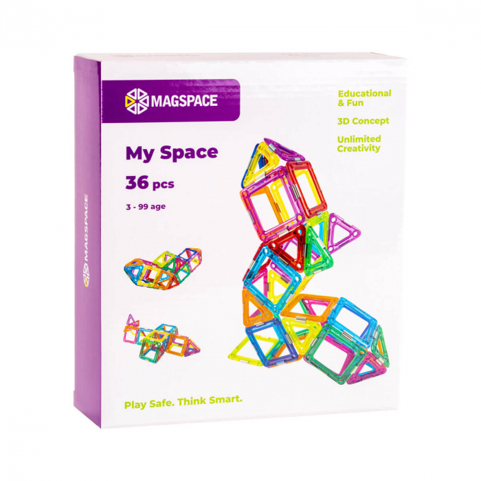 Resigilat - Set magnetic 36 pcs Magspace - My Space