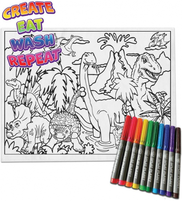 Servet de masa pentru colorat - Dinozauri [3]
