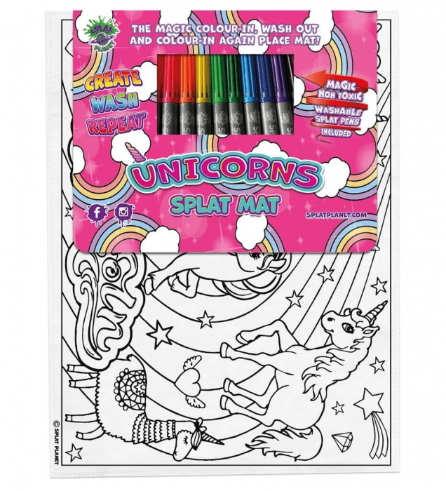 Servet de masa pentru colorat - Unicorni [1]