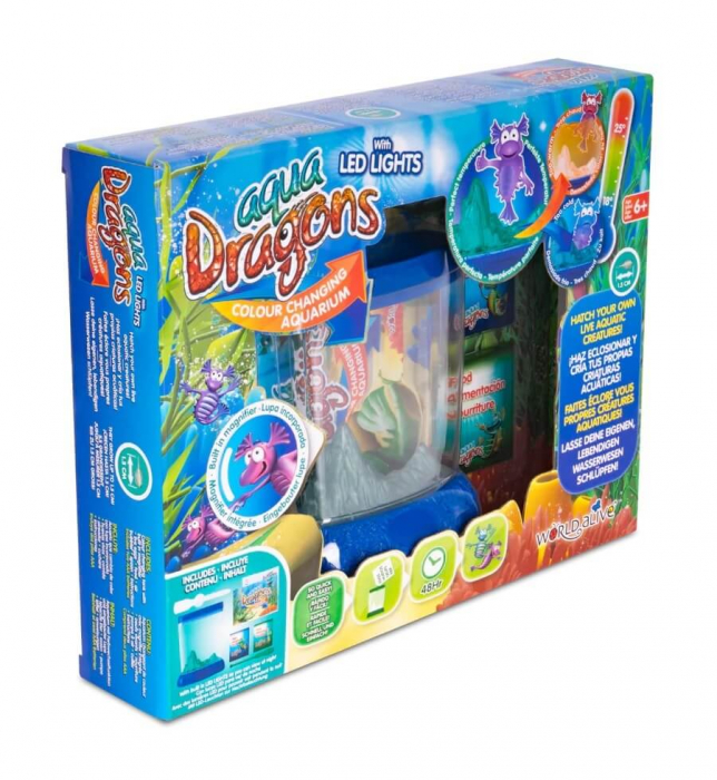 Set educativ STEM - Aqua Dragons - Habitat Deluxe in culori schimbatoare si LED-uri [7]